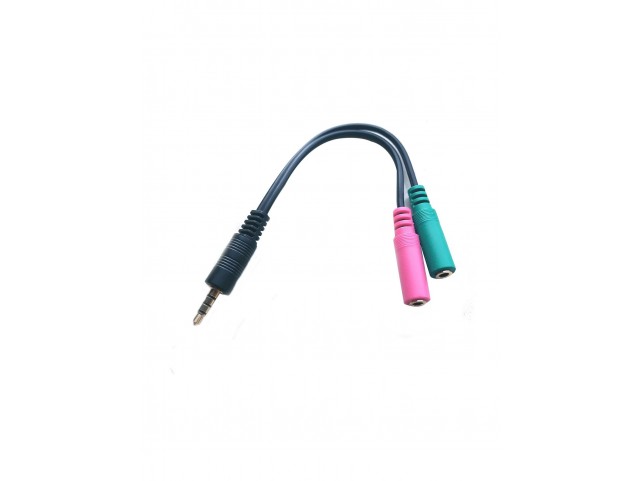 MicroConnect Adapter 3.5mm - 2x3.5mm M-F Audio Headset Adaptercable MicroConnect Adapter 3.5mm - 2x3.5mm M-F Audio Headset Adaptercable