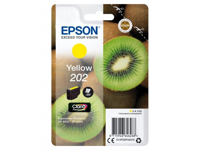 Epson Singlepack Yellow 202 Claria Premium Ink Epson Singlepack Yellow 202 Claria Premium Ink