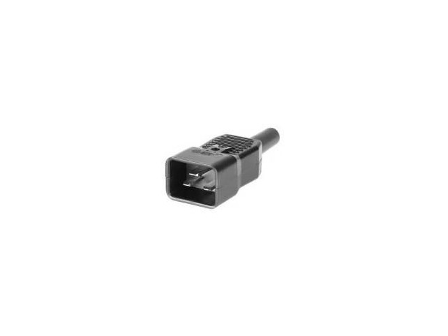 MicroConnect IEC Power Adaptor C20 Plug  C20 Socket, Straight, Black