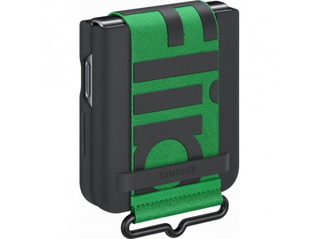 Samsung Flip4 Black Silicone Cover With Strap Samsung Flip4 Black Silicone Cover With Strap