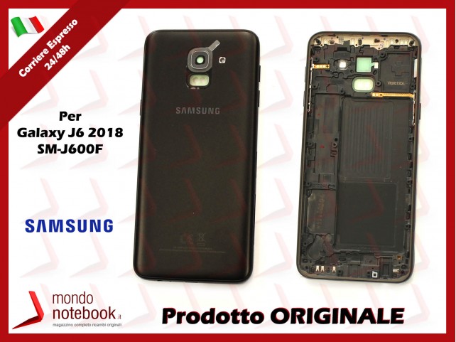 Back Cover Posteriore Samsung Galaxy J6 2018 SM-J600F (Nero) Back Cover Posteriore Samsung Galaxy J6 2018 SM-J600F (Nero)