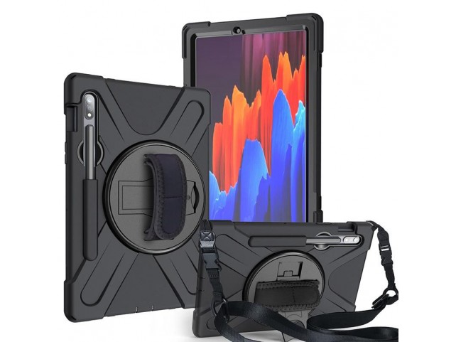 eSTUFF AUSTIN Defender Case Samsung Galaxy Tab S7+/S8+ with hand eSTUFF AUSTIN Defender Case Samsung Galaxy Tab S7+/S8+ with hand
