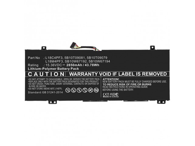 CoreParts Laptop Battery for Lenovo 43.78Wh Li-ion 15.36V 2850mAh CoreParts Laptop Battery for Lenovo 43.78Wh Li-ion 15.36V 2850mAh