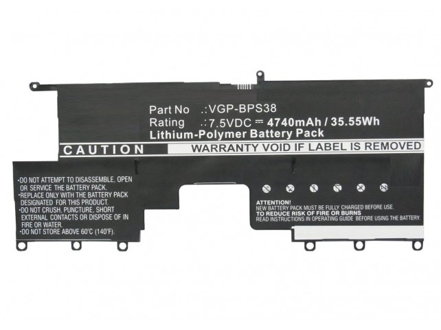 CoreParts Laptop Battery for Sony 36Wh Li-Pol 7.5V 4740mAh CoreParts Laptop Battery for Sony 36Wh Li-Pol 7.5V 4740mAh