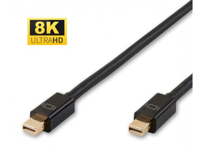 MicroConnect 8K Mini Displayport Cable 2m  version 1.4, Gold-plated plugs