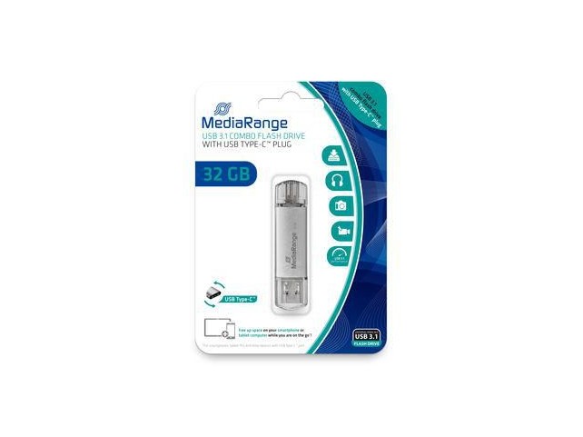 MediaRange USB-Stick 32 GB USB 3.1 combo  mit USB