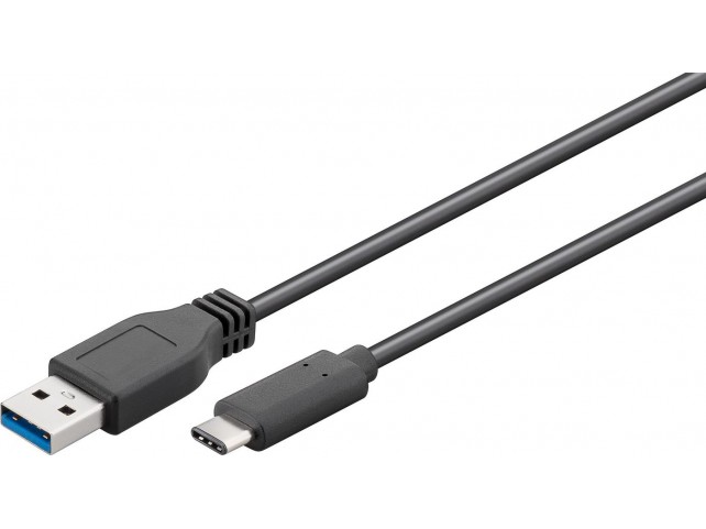 MicroConnect Gen1 USB C-A Cable, 2m Black, for synching and MicroConnect Gen1 USB C-A Cable, 2m Black, for synching and