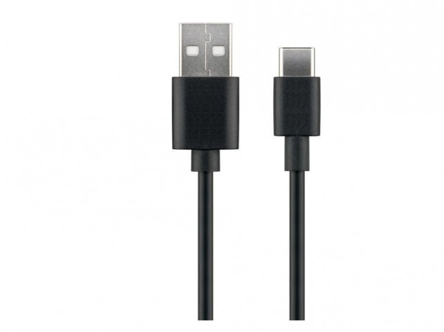MicroConnect USB-C to USB2.0 A Cable, 0.5m Black, for synching and MicroConnect USB-C to USB2.0 A Cable, 0.5m Black, for synching and