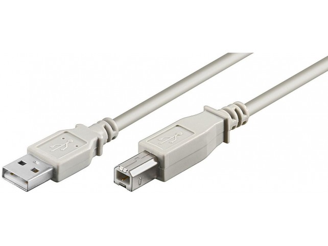 MicroConnect USB2.0 A-B 1m M-M grey MicroConnect USB2.0 A-B 1m M-M grey