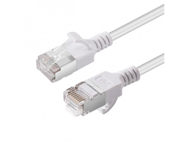 MicroConnect CAT6A U-FTP Slim, LSZH, 10m  Network Cable, White