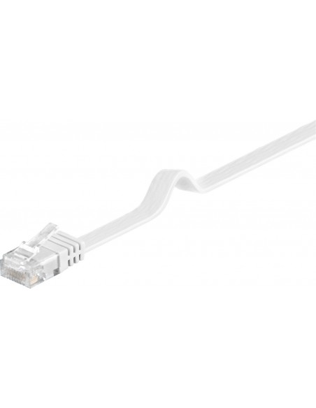 MicroConnect U/UTP CAT6 15M White Flat Unshielded Network Cable,