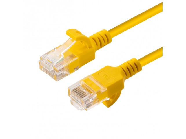 MicroConnect U/UTP CAT6A Slim 0.5M Yellow  Unshielded Network Cable,