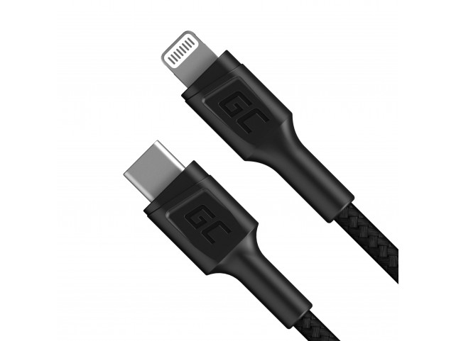 Green Cell Cable GC Power Stream USB-C - Lightning 100 cm with Power Delivery (Apple MFi Certified) Green Cell Cable GC Power Stream USB-C - Lightning 100 cm with Power Delivery (Apple MFi Certified)