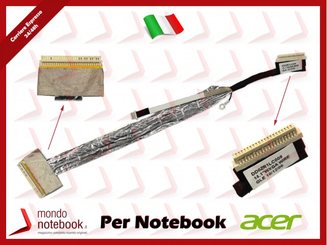 Cavo Flat LCD ACER Aspire 3680 5570 5580 3050 TravelMate 2480 Cavo Flat LCD ACER Aspire 3680 5570 5580 3050 TravelMate 2480