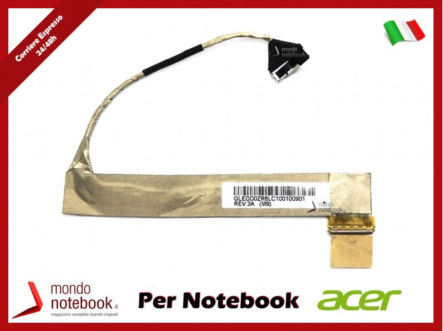 Cavo Flat LCD ACER Extensa 5635 5235 5635Z eMachines E528 E728 (Versione 1) Senza Connettore Webcam Cavo Flat LCD ACER Extensa 5635 5235 5635Z eMachines E528 E728 (Versione 1) Senza Connettore Webcam