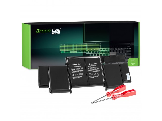 Green Cell PRO Batteria per Apple Macbook Pro 13 A1502 (Early 2015) / 11,42V 6600mAh Green Cell PRO Batteria per Apple Macbook Pro 13 A1502 (Early 2015) / 11,42V 6600mAh