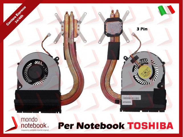Dissipatore e Ventola Heatsink Fan CPU TOSHIBA Satellite C850 C855 C875 C870 L850 L870 C55-A-1HL (Versione 1) Dissipatore e Ventola Heatsink Fan CPU TOSHIBA Satellite C850 C855 C875 C870 L850 L870 C55-A-1HL (Versione 1)