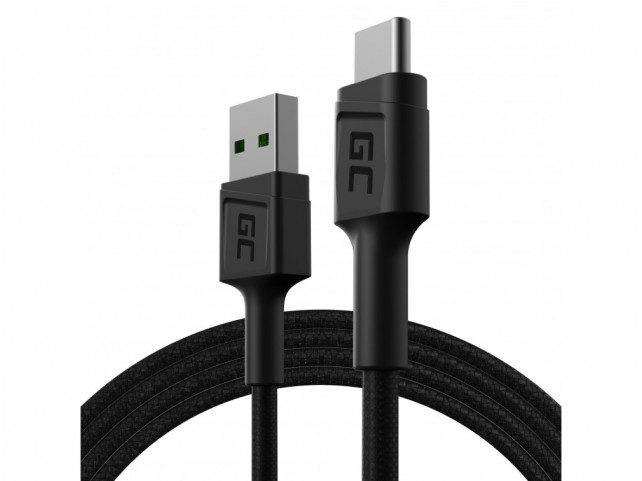 Green Cell Cable GC PowerStream USB-A - USB-C 1,20 mt Ultra Charge, QC 3.0 Green Cell Cable GC PowerStream USB-A - USB-C 1,20 mt Ultra Charge, QC 3.0