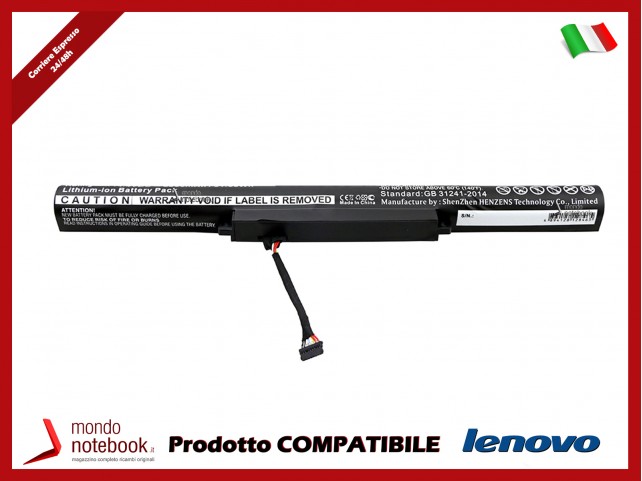 Batteria PowerQ per Lenovo IdeaPad 500-15ACZ 2200 mAh 14.4V P/N 4INR19/65 Nero Batteria PowerQ per Lenovo IdeaPad 500-15ACZ 2200 mAh 14.4V P/N 4INR19/65 Nero