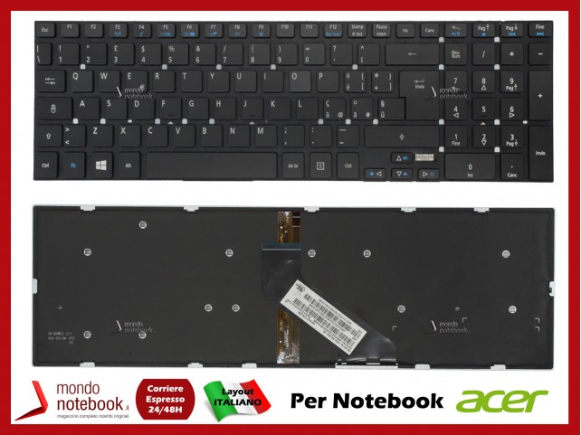 Tastiera Notebook ACER Aspire VN7-791 TravelMate P455-M Italiana Retroilluminata