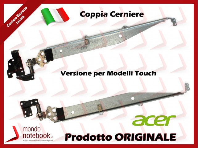 Cerniere Hinges ACER Aspire E1-572 E1-572G 570G 510G 530G 532P (COPPIA) Vers. Touch Cerniere Hinges ACER Aspire E1-572 E1-572G 570G 510G 530G 532P (COPPIA) Vers. Touch