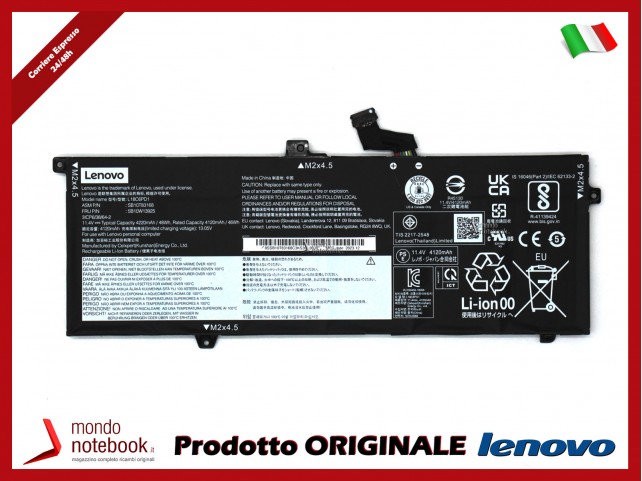 Batteria Originale LENOVO ThinkPad X13 Gen 3 5B10W51841
