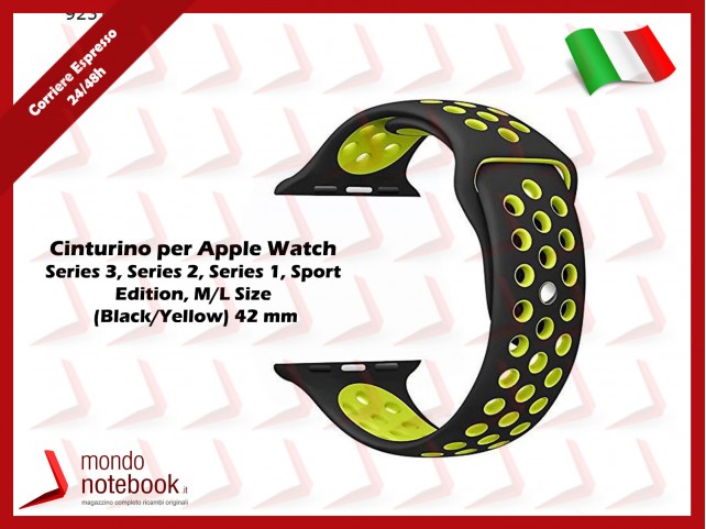 Cinturino per Apple Watch Series 3, Series 2, Series 1, Sport , Edition, M/L Size (Black/Yellow) 42 mm Cinturino per Apple Watch Series 3, Series 2, Series 1, Sport , Edition, M/L Size (Black/Yellow) 42 mm