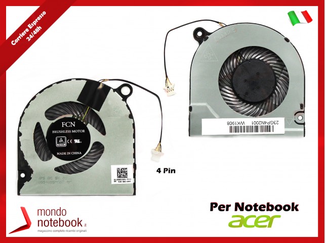 Ventola Fan CPU ACER Aspire A515-51G A517-51 A517-51G A315-21 A315-51 Ventola Fan CPU ACER Aspire A515-51G A517-51 A517-51G A315-21 A315-51