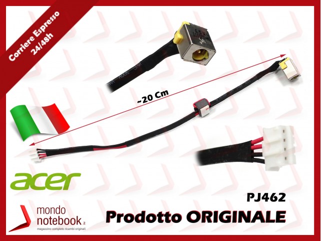 Connettore di Alimentazione DC Power Jack ACER PJ462 Aspire 5335 5735 (20 Cm) Connettore di Alimentazione DC Power Jack ACER PJ462 Aspire 5335 5735 (20 Cm)