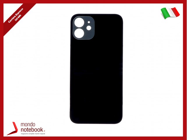 VETRO SCOCCA POSTERIORE COPRI BATTERIA PER IPHONE 12 BACK COVER BIG HOLE NERO VETRO SCOCCA POSTERIORE COPRI BATTERIA PER IPHONE 12 BACK COVER BIG HOLE NERO