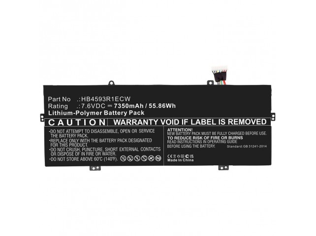 CoreParts Laptop Battery for Huawei 55.86Wh Li-Polymer 7.6V CoreParts Laptop Battery for Huawei 55.86Wh Li-Polymer 7.6V