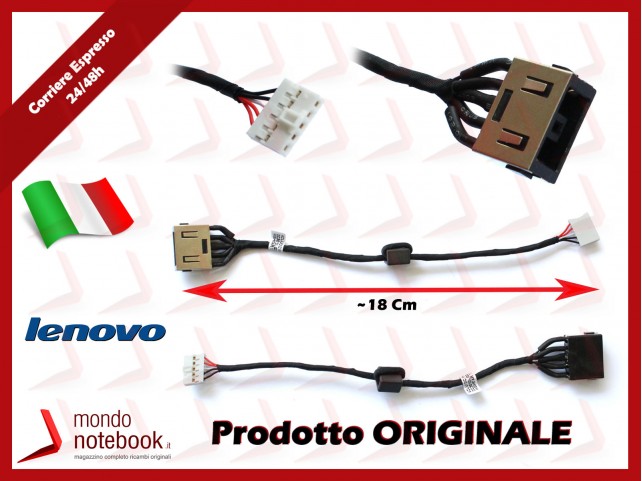 Connettore di Alimentazione DC Power Jack LENOVO Ideapad Z50-70 G50-80 B40-45 (18 Cm) Connettore di Alimentazione DC Power Jack LENOVO Ideapad Z50-70 G50-80 B40-45 (18 Cm)