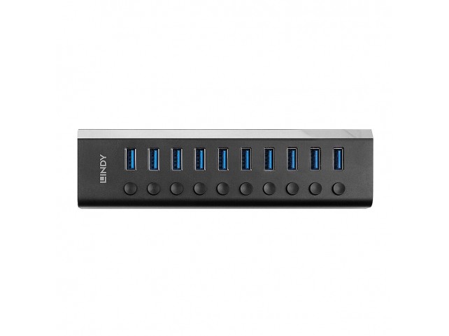Lindy 10 Port USB 3.0 Hub with  On/Off Switches