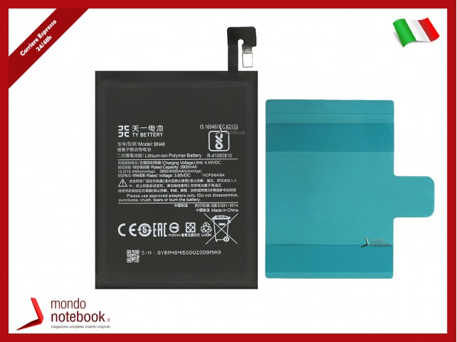 BATTERIA BN48 PER XIAOMI REDMI NOTE 6 PRO M1806E7TH M1806E7TG 4000 MAh BATTERIA BN48 PER XIAOMI REDMI NOTE 6 PRO M1806E7TH M1806E7TG 4000 MAh