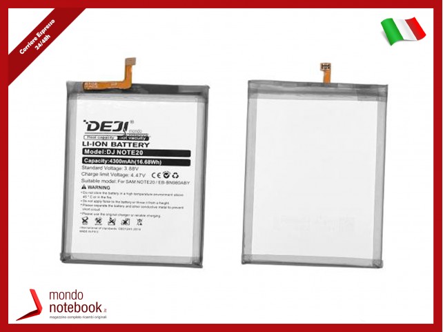BATTERIA EB-BN980ABY DEJI 3.88V 4300mAh SM-N980F SM-N980F/DS SM-N981B BATTERIA EB-BN980ABY DEJI 3.88V 4300mAh SM-N980F SM-N980F/DS SM-N981B