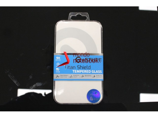 Pellicola in VETRO TEMPERATO 0,33mm eSTUFF TitanShield per Apple iPhone 4, 4S Pellicola in VETRO TEMPERATO 0,33mm eSTUFF TitanShield per Apple iPhone 4, 4S