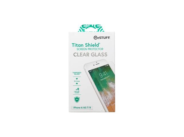 Pellicola in VETRO TEMPERATO 0,33mm eSTUFF TitanShield per Apple iPhone 6, 6S, 7, 8 Pellicola in VETRO TEMPERATO 0,33mm eSTUFF TitanShield per Apple iPhone 6, 6S, 7, 8
