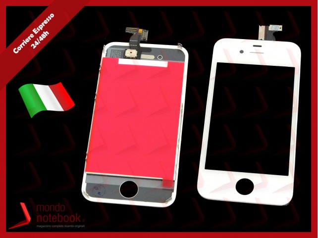 Display LCD con Touch Screen Compatibile per APPLE Iphone 4 (BIANCO) A+++ Display LCD con Touch Screen Compatibile per APPLE Iphone 4 (BIANCO) A+++