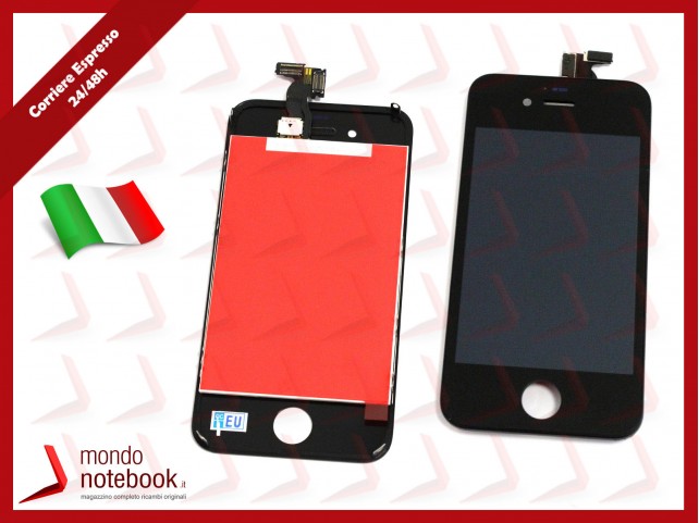Display LCD con Touch Screen Compatibile per APPLE Iphone 4 (NERO) A+++ Display LCD con Touch Screen Compatibile per APPLE Iphone 4 (NERO) A+++