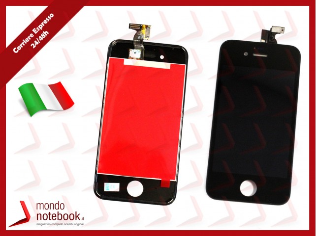 Display LCD con Touch Screen Compatibile per APPLE Iphone 4S (NERO) A+++ Display LCD con Touch Screen Compatibile per APPLE Iphone 4S (NERO) A+++