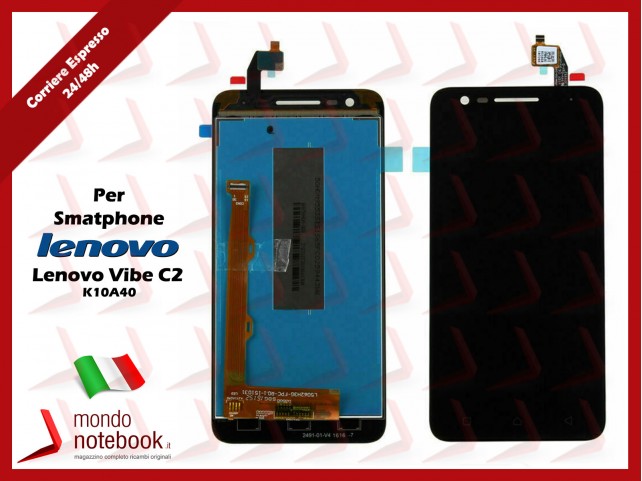 Display LCD con Touch Screen Lenovo Vibe C2 K10A40 (Nero) Display LCD con Touch Screen Lenovo Vibe C2 K10A40 (Nero)