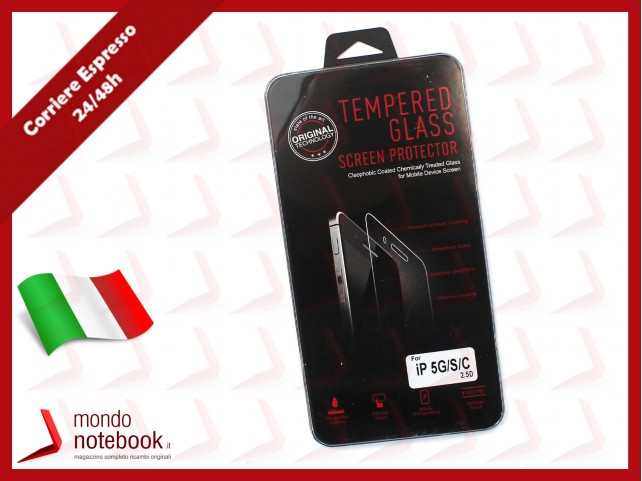 Pellicola in VETRO TEMPERATO per Apple iPhone 5 5C 5S Pellicola in VETRO TEMPERATO per Apple iPhone 5 5C 5S