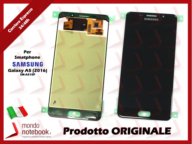 Display LCD con Touch Screen Originale SAMSUNG Galaxy A5 (2016) SM-A510F (Nero) Display LCD con Touch Screen Originale SAMSUNG Galaxy A5 (2016) SM-A510F (Nero)