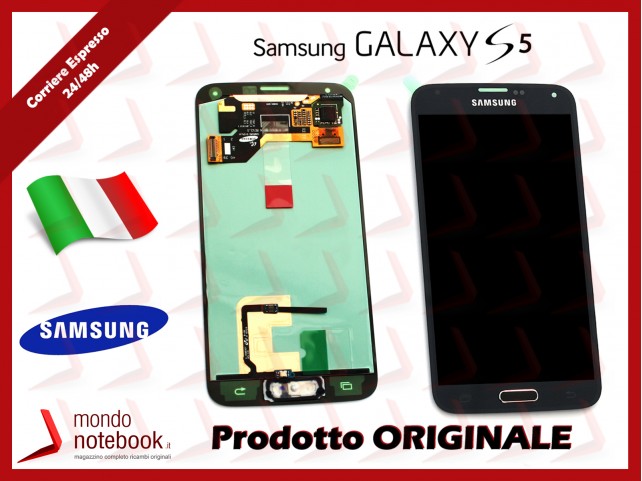 Display LCD con Touch Screen Originale SAMSUNG Galaxy S5 SM-G900F (Nero) Display LCD con Touch Screen Originale SAMSUNG Galaxy S5 SM-G900F (Nero)