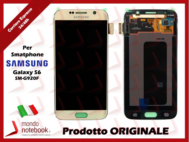 Display LCD con Touch Screen Originale SAMSUNG Galaxy S6 SM-G920F (Gold) Display LCD con Touch Screen Originale SAMSUNG Galaxy S6 SM-G920F (Gold)