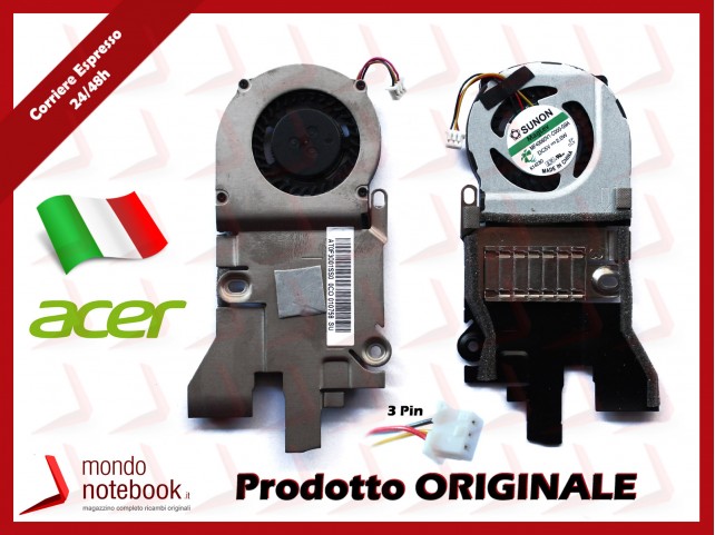 Dissipatore e Ventola Heatsink Fan CPU ACER Aspire One D255 E100 D255E HAPPY Dissipatore e Ventola Heatsink Fan CPU ACER Aspire One D255 E100 D255E HAPPY