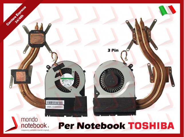Dissipatore e Ventola Heatsink Fan CPU TOSHIBA Satellite C850 C855 C875 C870 L850 L870 C55-A-15 (Versione 2) Dissipatore e Ventola Heatsink Fan CPU TOSHIBA Satellite C850 C855 C875 C870 L850 L870 C55-A-15 (Versione 2)