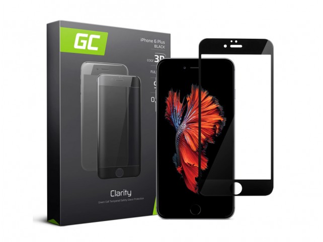 Pellicola Vetro Temperato per Apple iPhone 6+/6S+ Nero Pellicola Vetro Temperato per Apple iPhone 6+/6S+ Nero