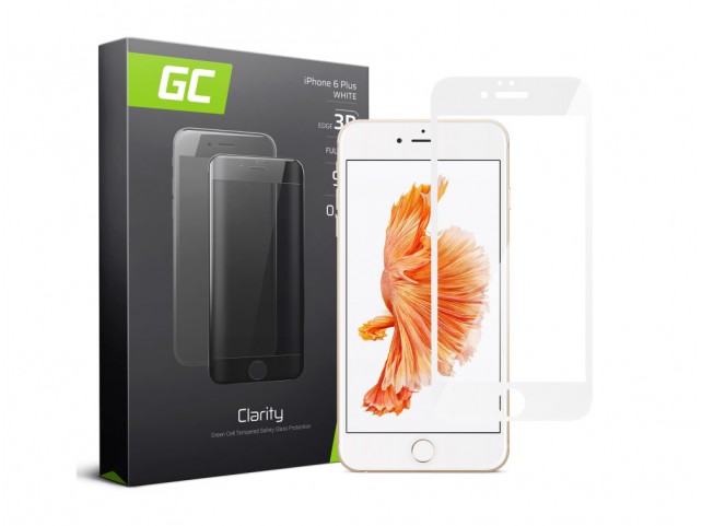 Pellicola Vetro Temperato per Apple iPhone 6+/6S+ Bianco Pellicola Vetro Temperato per Apple iPhone 6+/6S+ Bianco