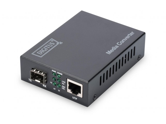 Digitus Gigabit Ethernet Media  Converter, SFP SFP Open Slot,